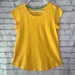 Le Tigre Women’s Yellow Cotton Tee Size Medium